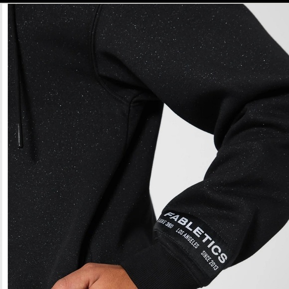 Fabletics Cozy Fleece Hooded Onesie. Black Glitter. New with tags. Size large - Picture 5 of 8